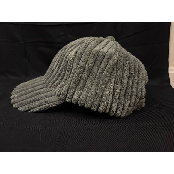 Corduroy Baseball Hat Green 100% Cotton Autumn Fall Time Minimalist Capsule - Picture 3 of 7